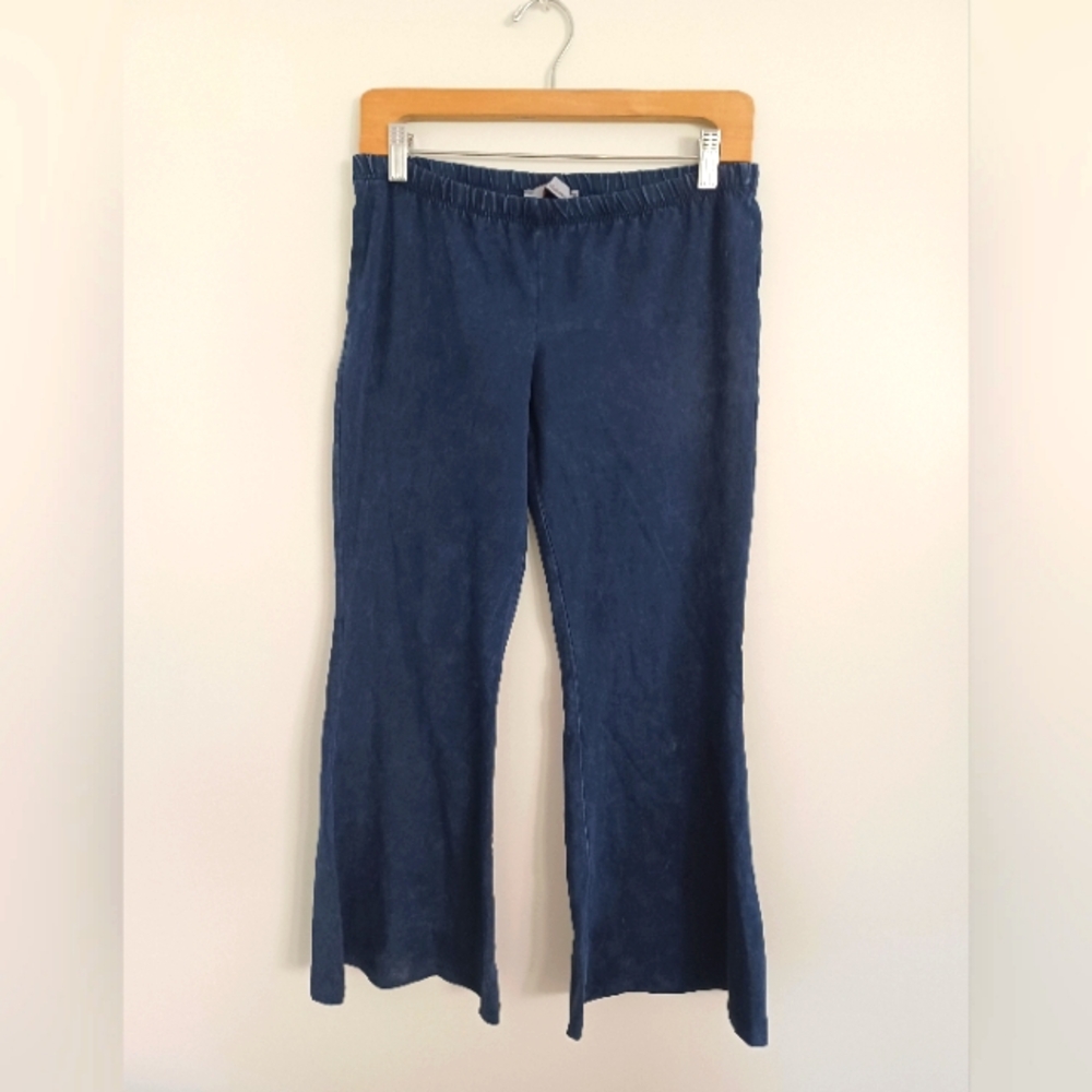 Mineral Washed Cropped Jeans Pants Yoga Pants (new)